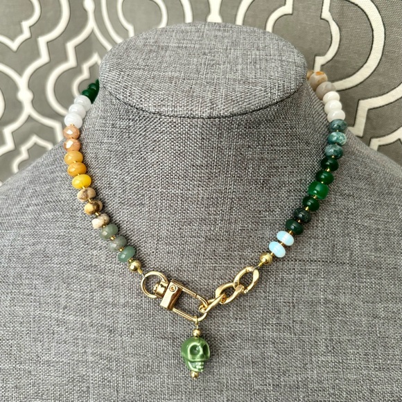 Handmade Jewelry - Trendy Rainbow 🌈 Gemstone Crystal Candy Necklace